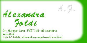 alexandra foldi business card