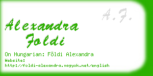 alexandra foldi business card